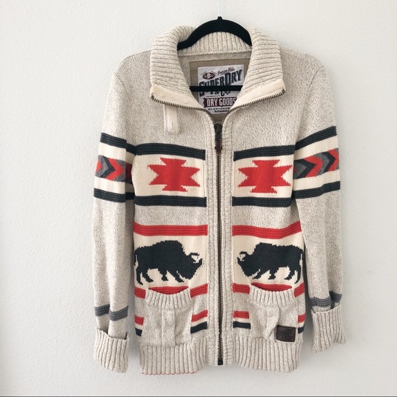 Superdry Bull Cardigan Cotton Sweater 